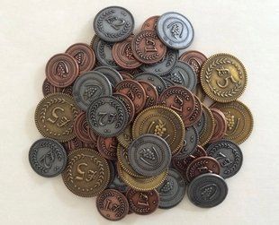 Металеві монети для гри Виноробство (Viticulture Metal Lira Coins) 99999395 фото